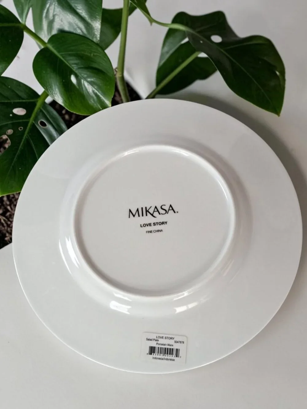 Mikasa Love Story Salad Plate 8 1/2” New -with bar code sticker attached